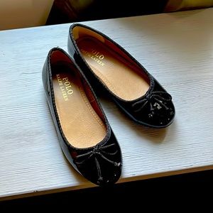 Ralph Lauren “Nellie” black patent flats size 10